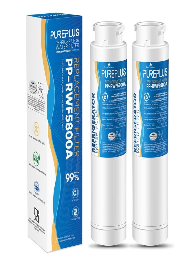 Pure Plus PUREPLUS EPTWFU01 Refrigerator Water Filter, Compatible with Frigidaire EWF02, GP006, Pure Source Ultra II, RWF5800A, 2Pack - Image 1